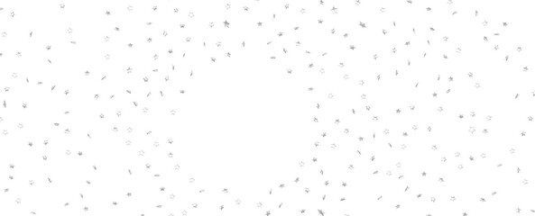 Group of silver stars isolated on white background.