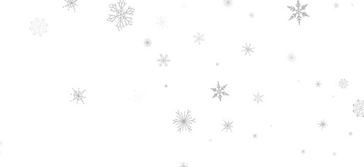 Snowflakes and bokeh lights on the blue Merry Christmas background. 3D render