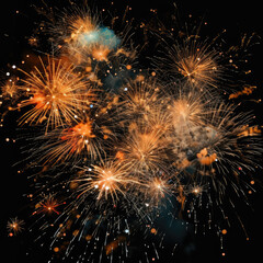 Naklejka premium abstract fireworks background and space.
