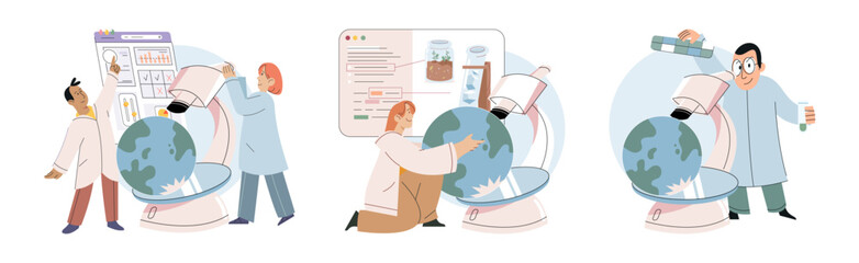 Scientific experiment. Vector illustration. Education plays crucial role in development future scientists and researchers Scientific experiments are conducted to explore and understand natural world