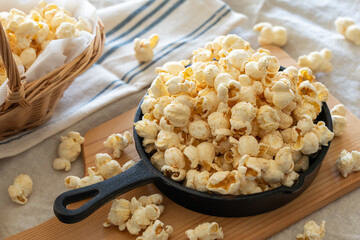 ポップコーンとフライパン　手作りおやつ