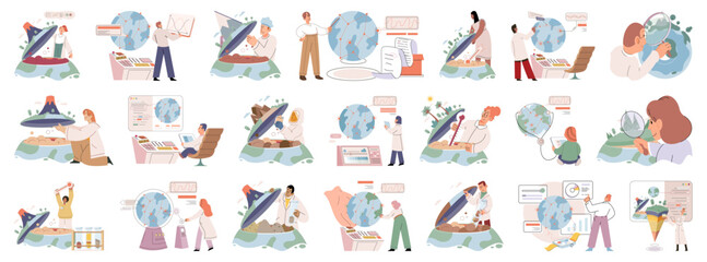 Science. Vector illustration. Education plays vital role in nurturing scientific curiosity and knowledge Scientific discoveries contribute to advancements in various fields The pursuit knowledge
