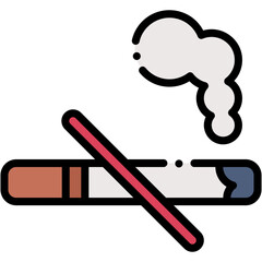 Vector Icon Smoking, Tobacco, Cigarette, Smoke, Air Pollution, Health