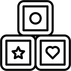 Vector Icon Cube, Kids Game, Geometrical Shape, Blocks, Play, Fun