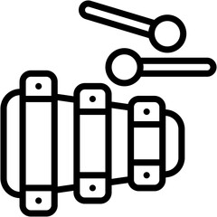Vector Icon Xylophone, Toy, Music, Percussion, Instrument, Kids Game