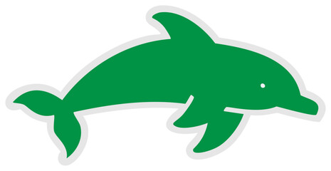 イルカのアイコン 緑