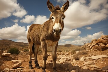 Obraz premium donkey in the mountains