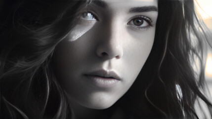 Fototapeta premium Female model created by AI