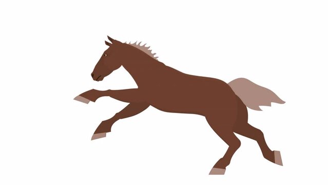 Horse. Animation of a pet horse, alpha channel is enabled. Cartoon