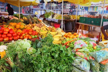 Greengrocers market in Guadeloupe