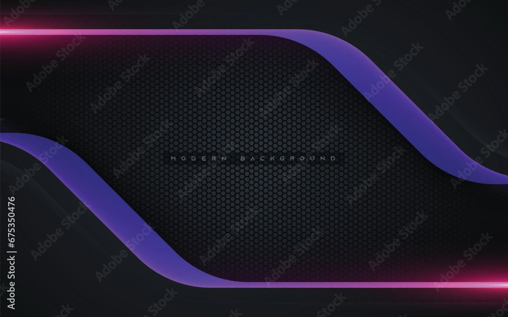 Poster abstract modern background purple gradient overlapping layers