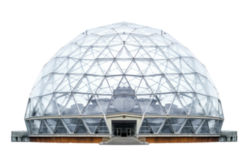 modern glass dome isolated on transparent background
