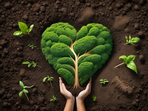 Wald Soil Day AI A vibrant, eco-friendly background showcasing lush forests and advanced technology, celebrating sustainable soil management and innovation. - Powered by Adobe