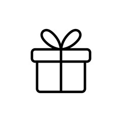 Geschenk mit Schleife Vektor Symbol