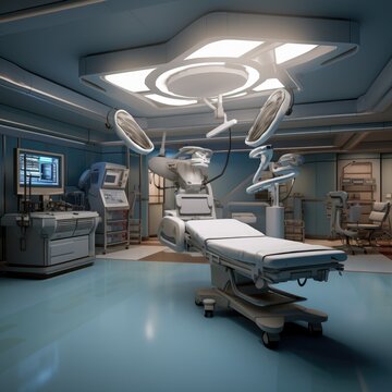 Modern operating room in a hospital