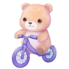 teddy bear on a bicycle
