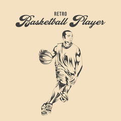 Retro Basketball Player