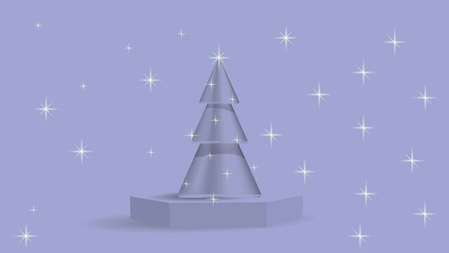 Christmas tree with flashing lights, template.
Free space for copying, animation.