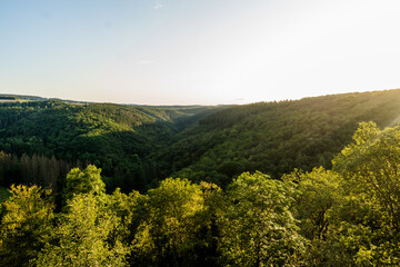 Ausblick von Schloss Sch&ouml;neck in Boppard im Herbst