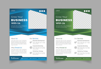 Obraz premium Vector modern business and professional flyer design template