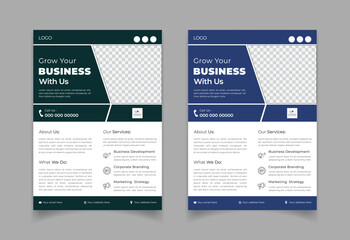Vector modern business and  professional flyer design template