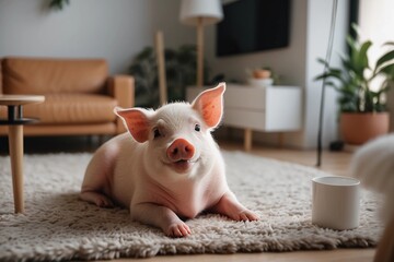 Tiny Hooves, Big Heart: Celebrating a Pig's Innocent Allure