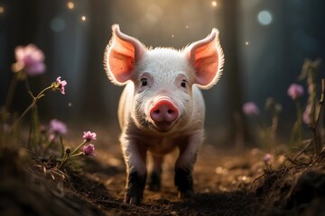 Velvety Whiskers & Twinkling Eyes: A Piglet's Warm Embrace
