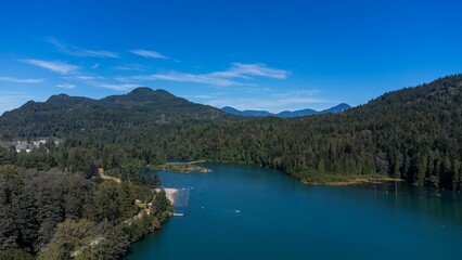 Naklejka premium Stunning beautiful Hayward Lake in Mission, British Columbia, Canada