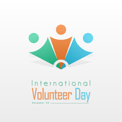 International Volunteer day is observed every year on December 5. greeting card social media post