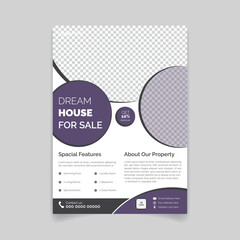 Vector creative and modern real estate flyer template