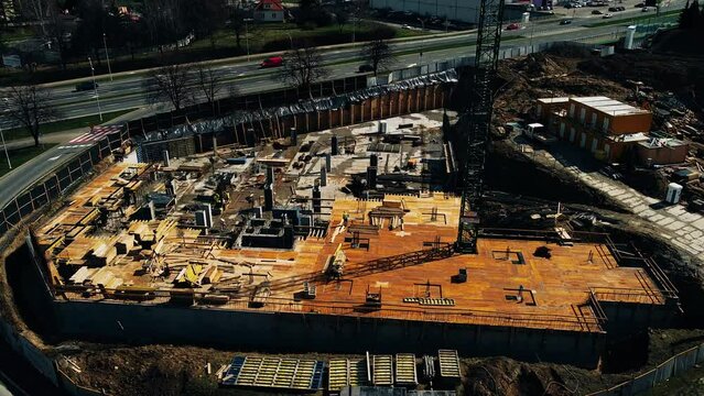 construction site in the city