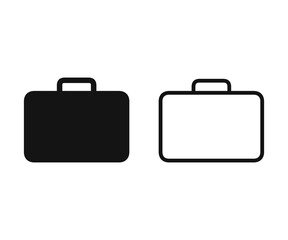 Briefcase icon set. Suitcase icon. Luggage symbol. Vector illustration