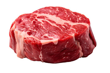 Fototapeta premium Raw meat on a transparent background. , created by generative AI technology