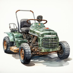 watercolor Go-Kart clipart, Generative Ai