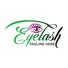 Eyelash logo design simple concept Premium Vector