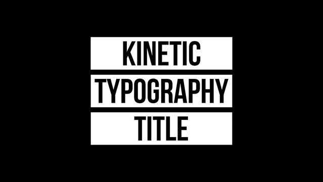Modern Kinetic Typography Title Intro