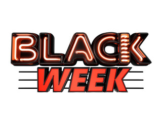 BLACK WEEK 3d render title