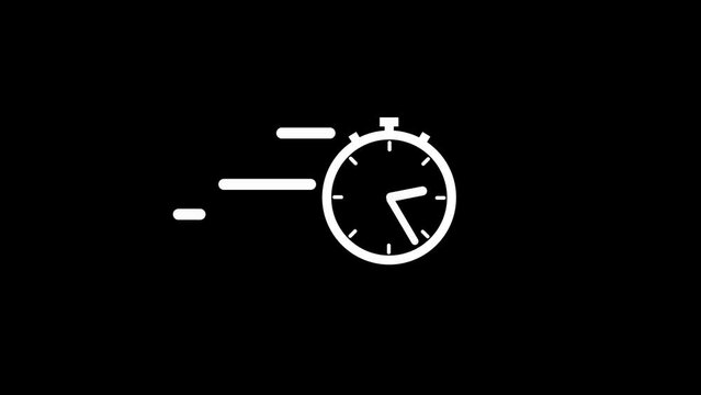 Quick time spend stopwatch animation simple design. k1_1896