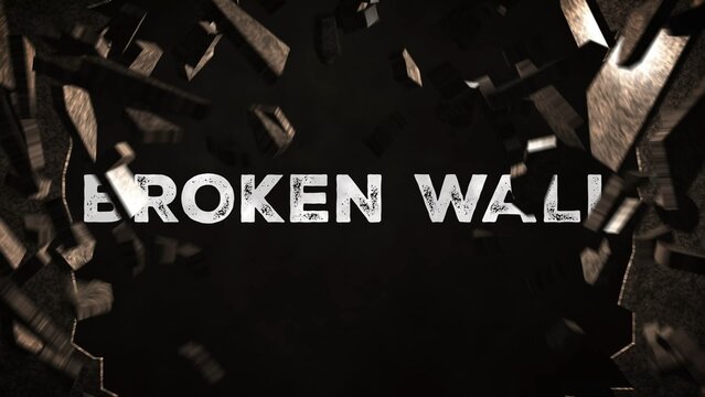 Animated Broken Wall Cracked Title Intro