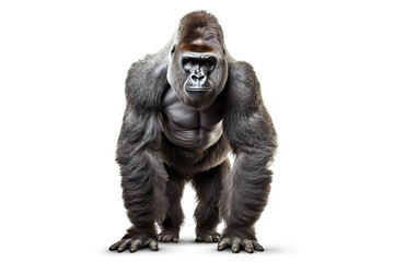 Fototapeta na wymiar Gorilla in Motion: A Display of Primate Power