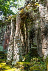 Elephant sculpture, Terrace of elephants, Bayon, Angkor, Cambodia, Asia