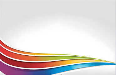 Obraz premium Clear curve on white background with empty center for ppt background. Generative AI