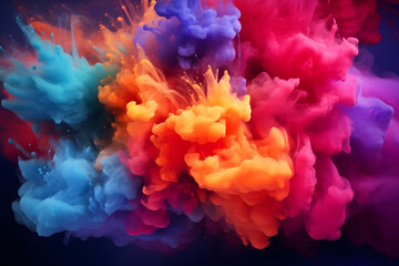 Fototapeta na wymiar Holi colors, colorful powder explosion