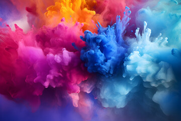 Obraz premium Holi colors, colorful powder explosion