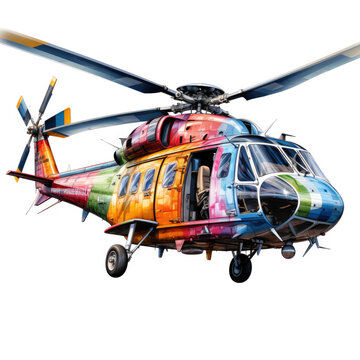 recommend clip art: watercolor Helicopter clipart, Generative Ai
