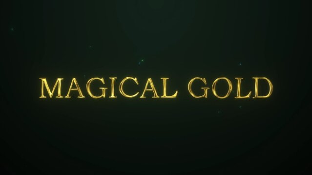 Magical Gold Particles Text Title Intro