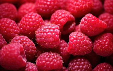 raspberries close up