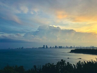 Sunset over the peninsula, Da Nang, Vietnam