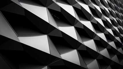 black and white architectural of a modern glass building