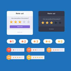 Set of star rating vector collection for review design 